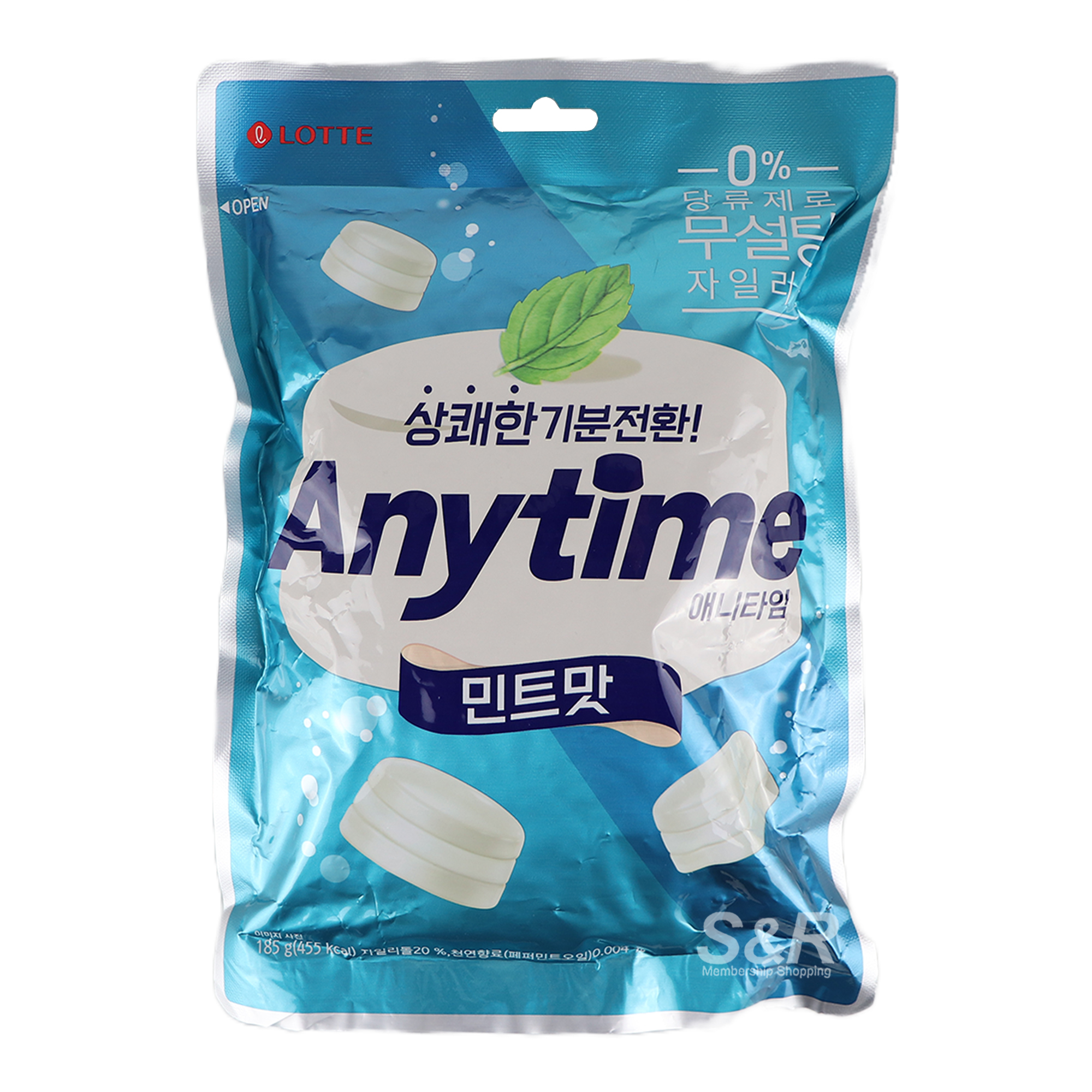 Lotte AnyTime Milk Mint Candy 185g Lotte AnyTime Milk Mint Candy 185g